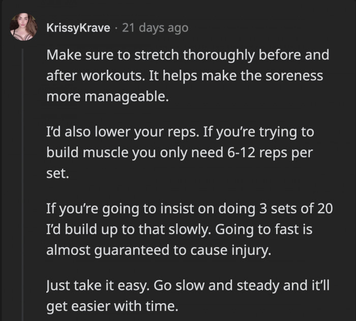 A Woman Woke Up With Extremely Sore Calves After Working Out Too Hard