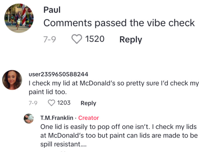 People check even lids from McDonalds