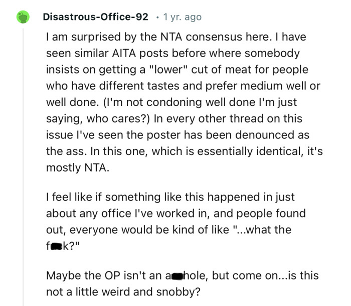 “I feel like if something like this happened in just about any office I've worked in, and people found out, everyone would be kind of like, ‘..what the fuck?’…”