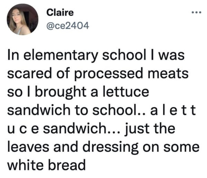 16. Lettuce sandwich