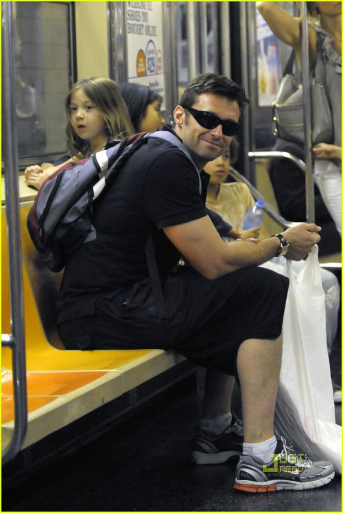 12. Hugh Jackman sighted in a public transport