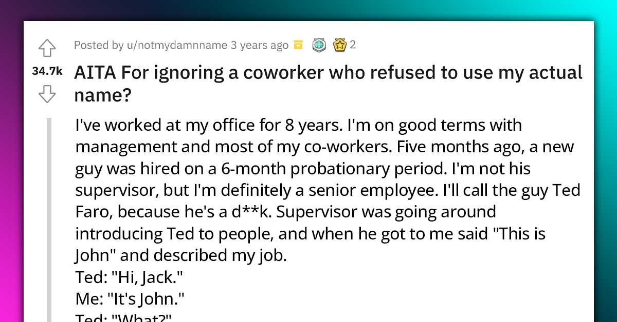 Coworker Gets Fired After Refusing To Use Redditor’s Real Name