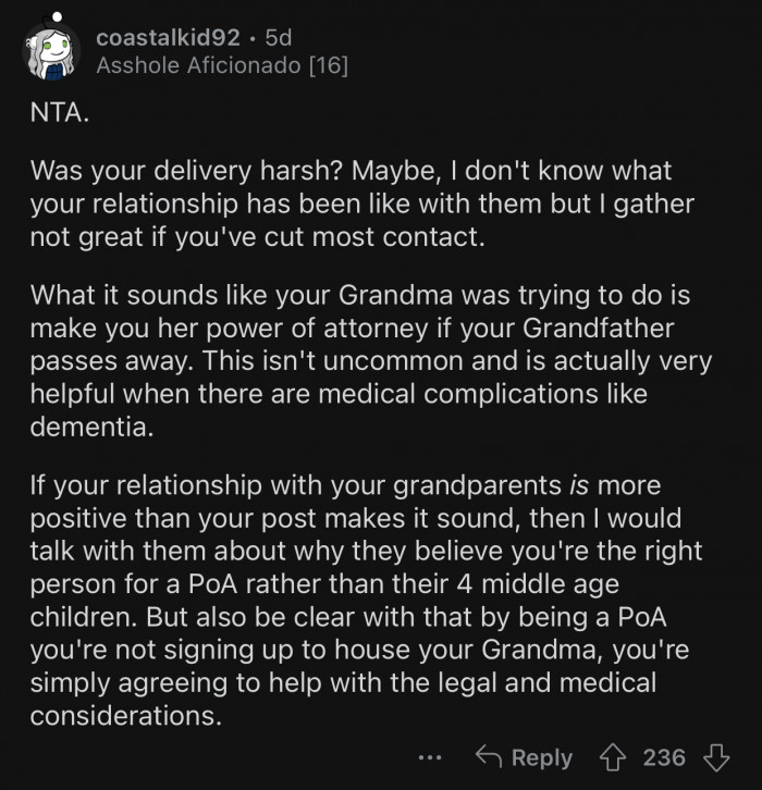 Redditor Tells Grandma 