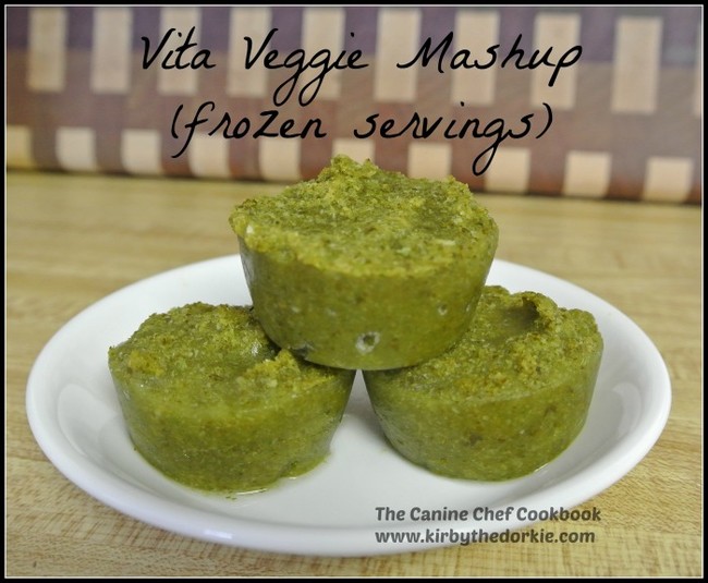 4. Vita Veggie Mashup: Get those veggies in, but make it fun! This is for dogs that need a little coaxing to eat their greens. Little do they know, they're about to love it.