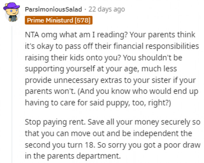 The Redditors in the comment couldn't believe what they were reading.