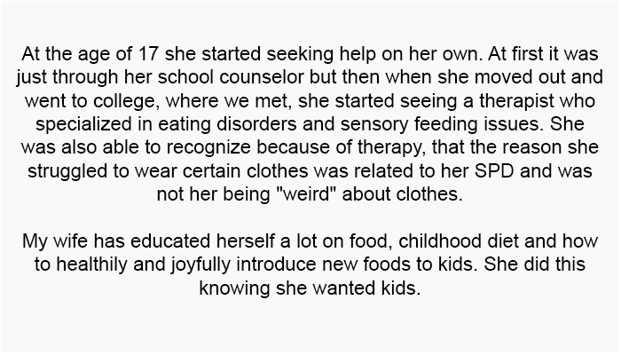 At the age of 17 she started seeking help