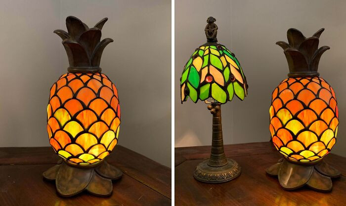 Scored the cutest stained glass pineapple lamp