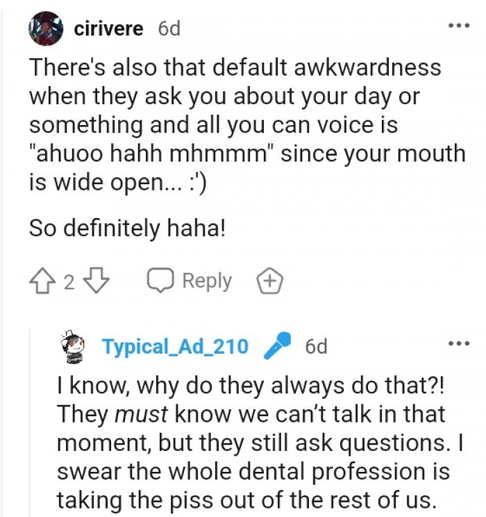 The OP talks about the whole dental profession