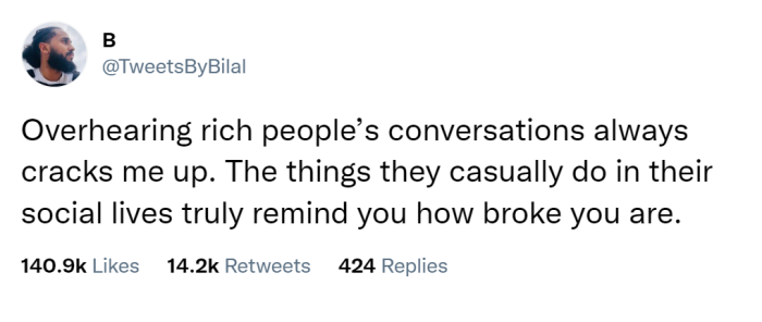 1. Influencer Bilal Harry Khan recently tweeted about the disconnect between the classes, and Twitter users shared their views