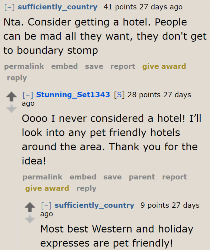 Woman Considers Shortening Her Stay With Her Family To Keep Her Dog