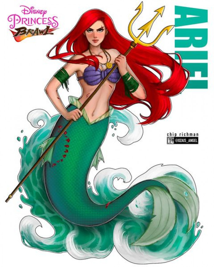 7. Disney Princess Brawl - Here is Ariel from the Disney movie, The Little Mermaid