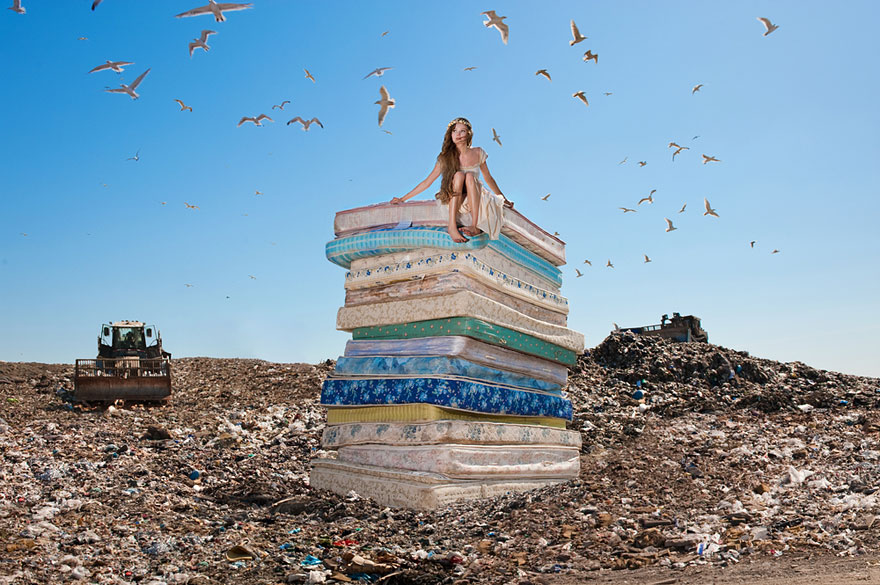 9. Princess Pea appears to be in a garbage dump