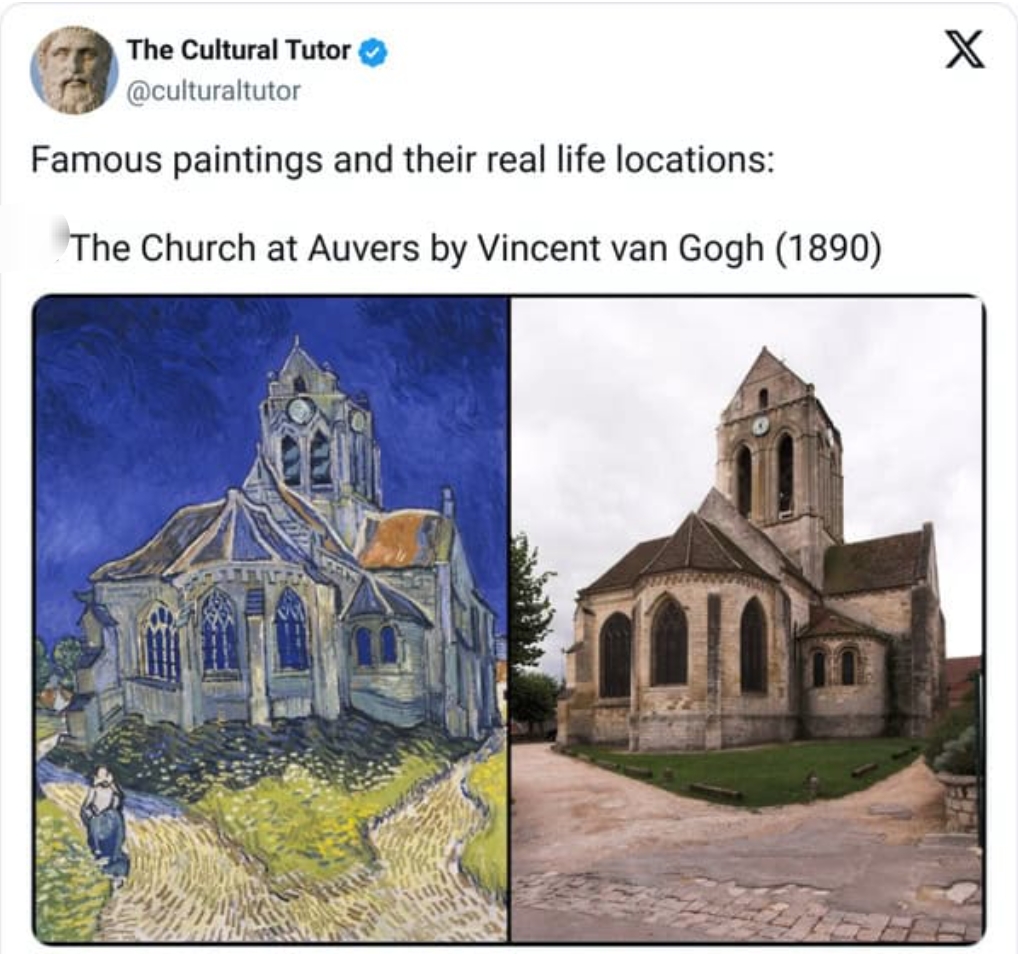 1. The Church at Augers by Vincent van Gogh