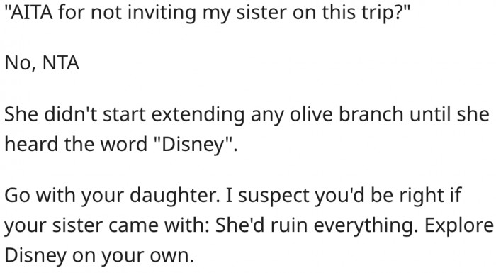 11. It is interesting how Disney is making her sister extend an olive branch.