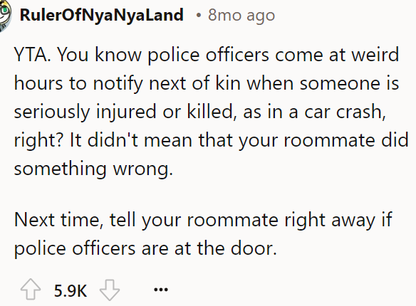 A Redditor believed that the OP's reaction was wrong, and they explained their perspective