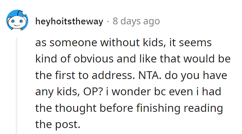 Even non-parents see the plot twist coming. Maybe it's time to write a parenting manual, OP?