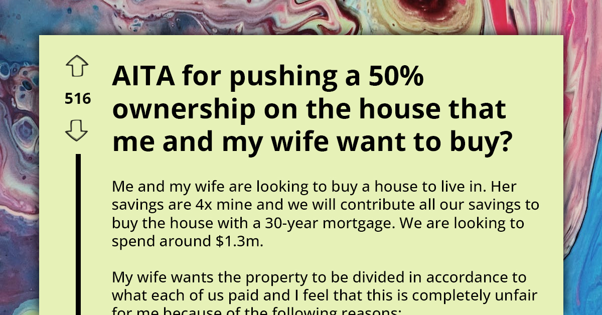 Redditors Advise Couple To Act Like Partners Instead Of Treating Their Marriage Like Equation During Argument About Buying House
