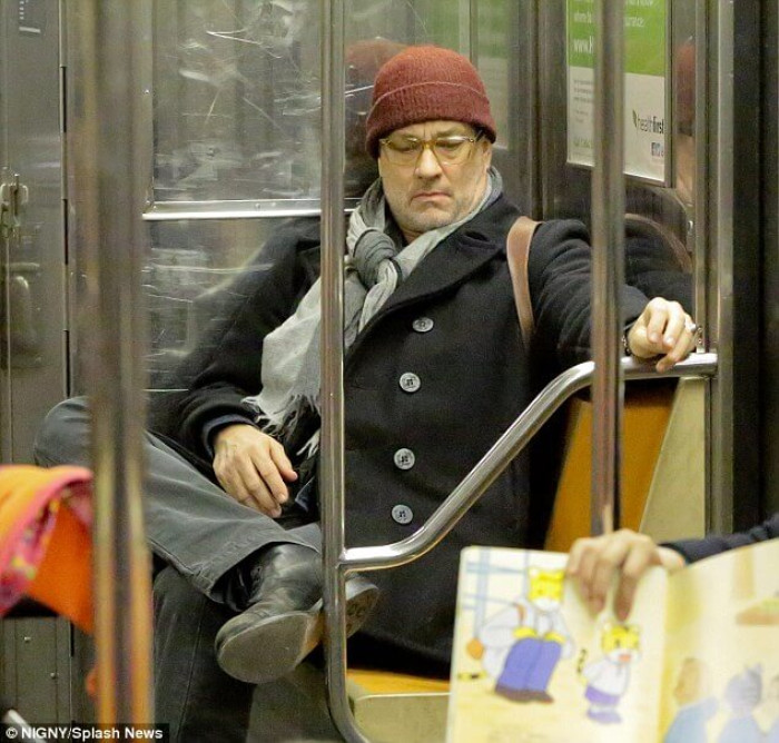 19. Tom Hanks sighted in a public transport