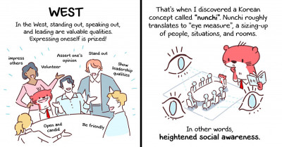 Singaporean Artist Introduces The Korean Concept Of Social Awareness Called "Nunchi" With Adorable Comics And How To Practice It