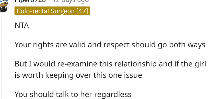 OP should talk with his GF