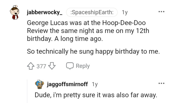 2. This Redditor says they met George Lucas
