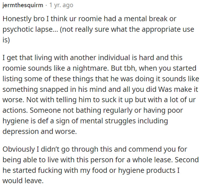 Redditor Shares How He Took Revenge On His Inconsiderate Roommate Fos