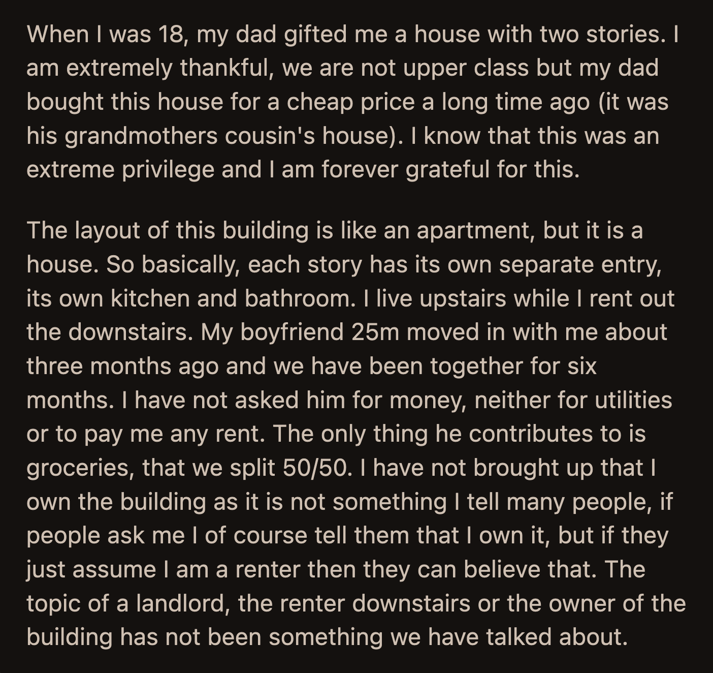 Her BF rhetorically asked if OP was serious, and then flipped out. He questioned how OP could withhold the information and accused her of being evil.