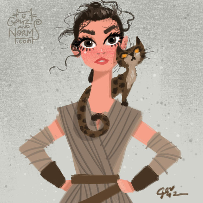 Rey and her Bengal kitty