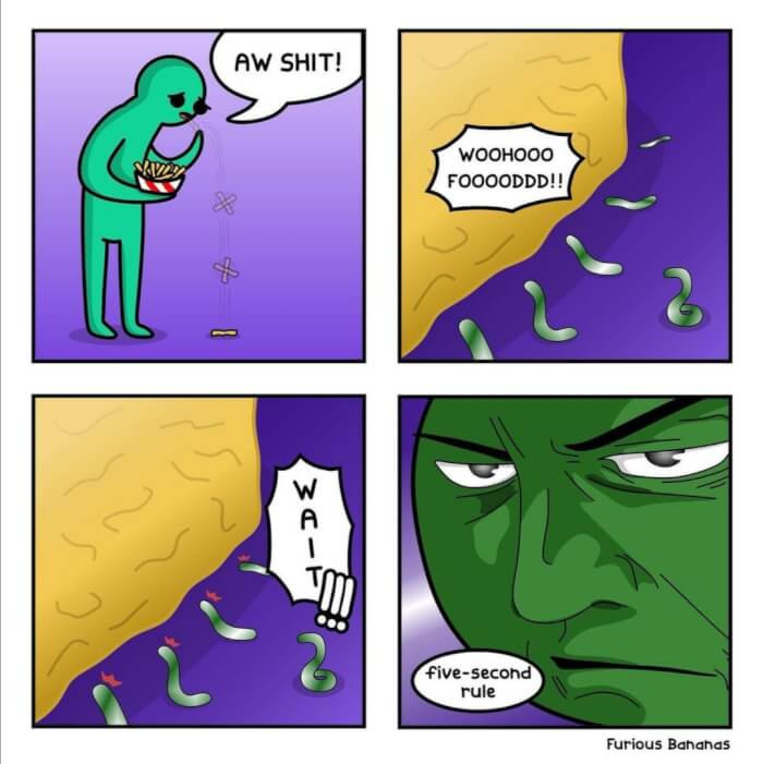 2. The five second rule