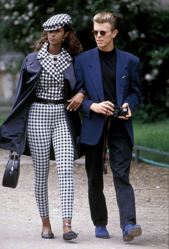 38. Iman and David Bowie in 1991