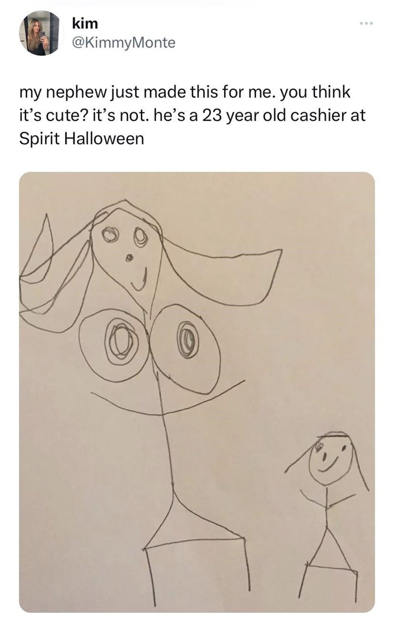 16. A cashier at spirit Halloween