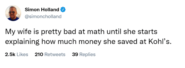 23. Never getting the money maths wrong