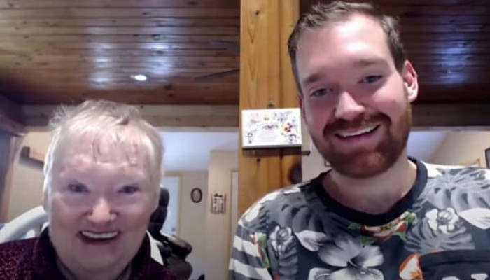 Here’s Granny Nanny together with her grandson, Dan LaMorte, 27, who posted the video. Currently he’s on rank 4, which is the highest he’s ever reached.