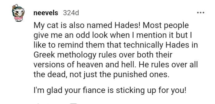 From a Redditor whose cat's name is also Hades