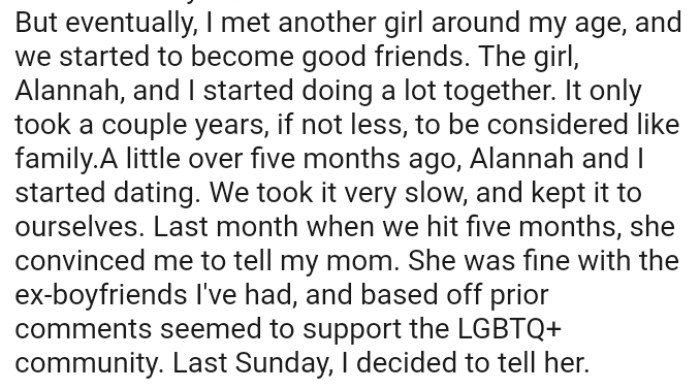 The OP and her partner took it very slow, and kept it to themselves