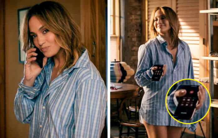 9. In the comedy Marry Me, the call on Jennifer Lopez’s phone screen was still connected, even though she ended the call, according to the story.