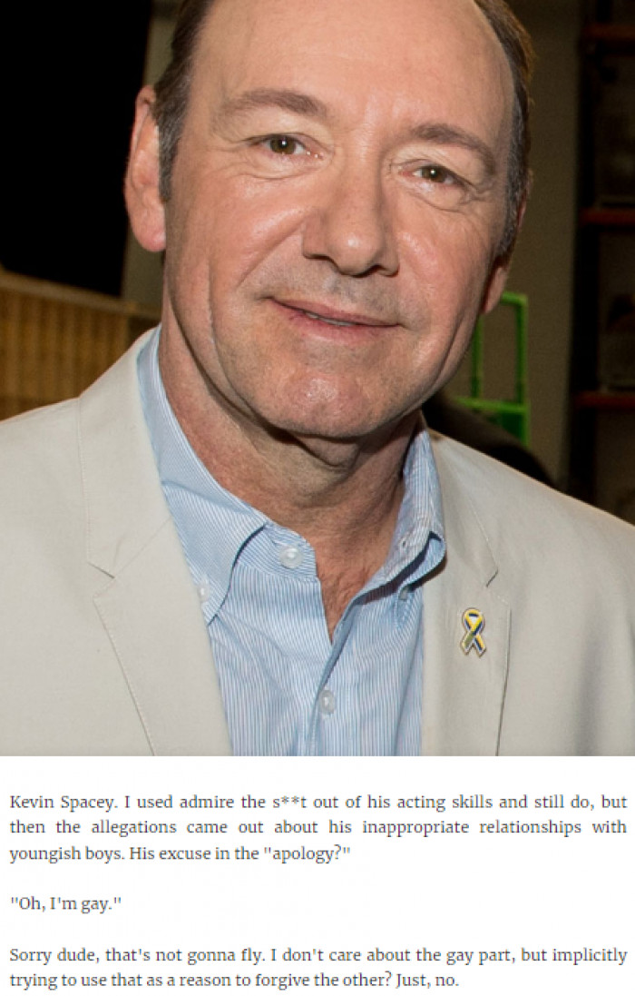 15. Kevin Spacey is on the list