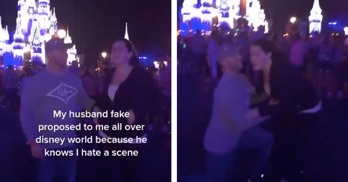 Man Teases Wife With Fake Proposals Throughout Disney World Since She Hates Making A Spectacle