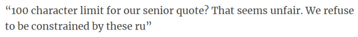 12. We refused to be constrained by these rules...