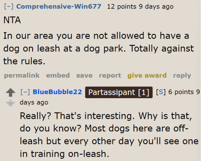 What an interesting dog park that is.