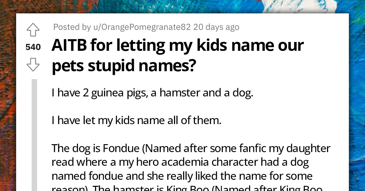 Mom Gets In A Debate With Her Co-Workers After They Questioned The Silly Names Her Children Gave Their Family Pets