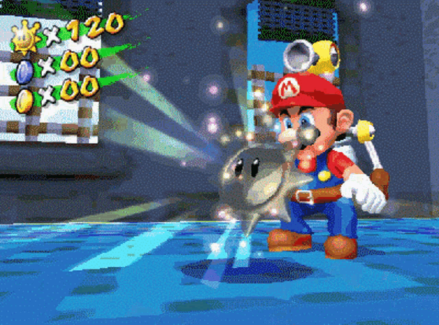 6. A GameCube with Mario Sunshine