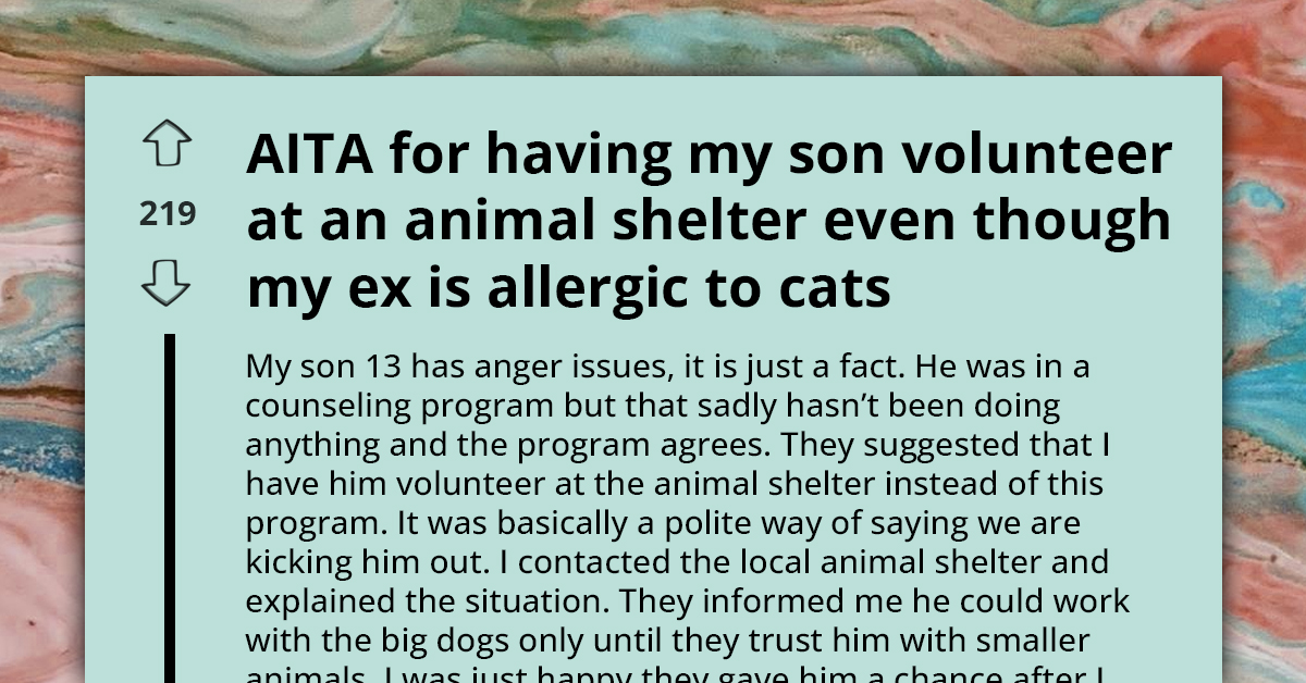 Father's Allergy Clashes With Mother's Plan To Manage Son's Anger Through Animal Shelter Volunteering