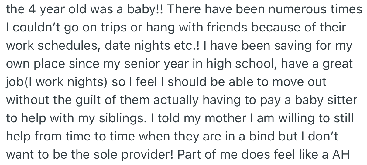 OP has been saving to leave, but her parents keep guilt-tripping her to stay