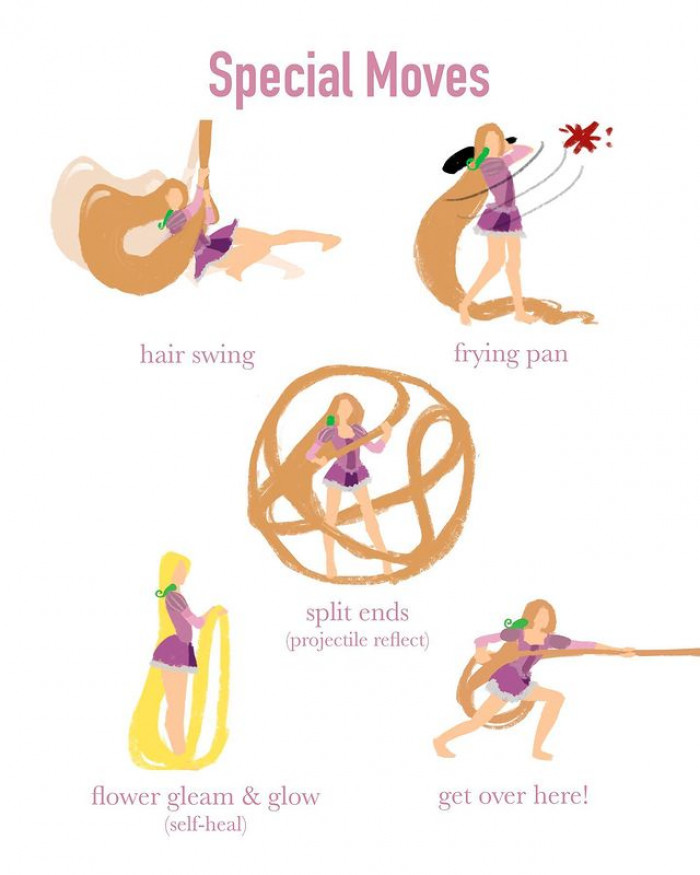 Check out Rapunzel's special move