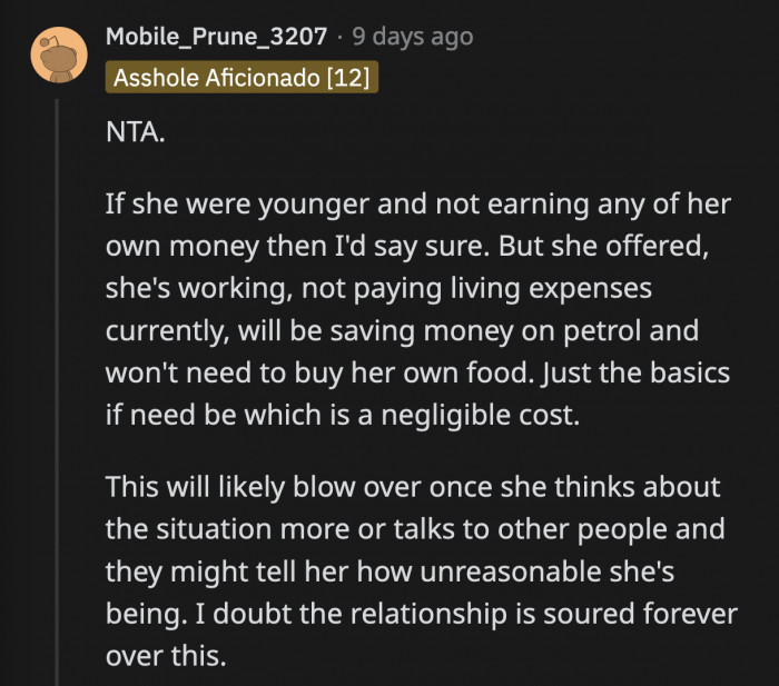She will definitely sulk for a while but if they approach the misunderstanding carefully, OP doesn't have to worry about permanently changing their relationship