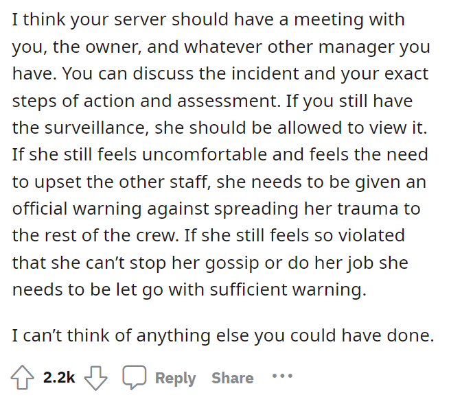 This comment said it all honestly and gave OP a lot of actual advice on how to follow up on this situation.