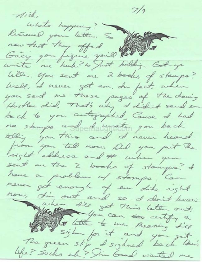 6. How about a handwritten letter from the Night Stalker himself? Starting at just $150.