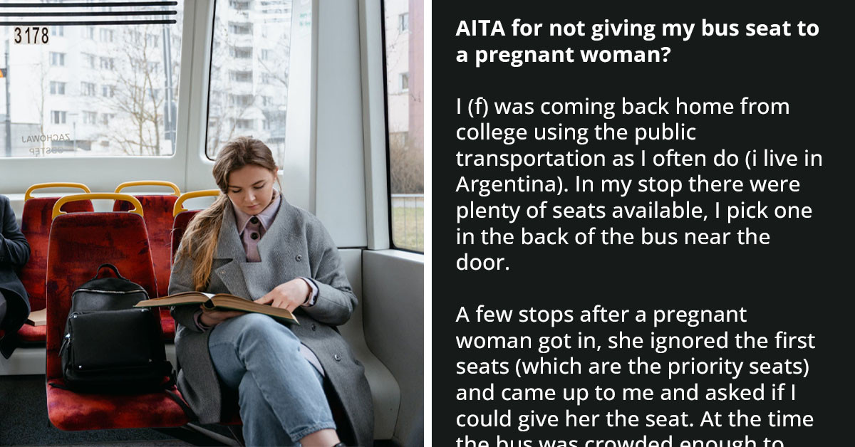 Redditor Gets Slammed Online For Refusing To Give Her Bus Seat To A Pregnant Woman