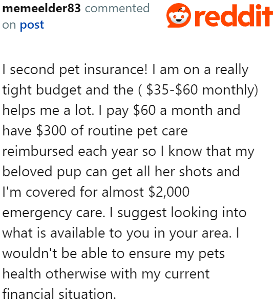 The OP should look into pet insurance so that she doesn't have to spend that much money in one go.